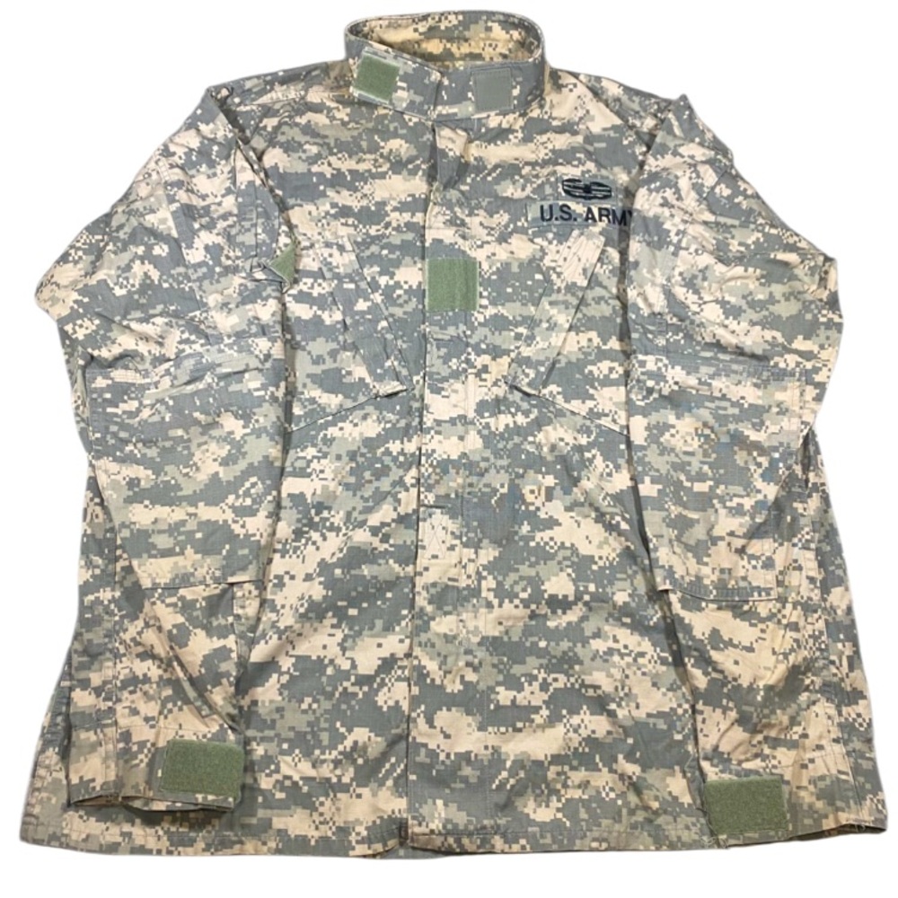 Camo Field Jacket Men’s Large Long US Army Digital Outdoors Military ACU Ripstop